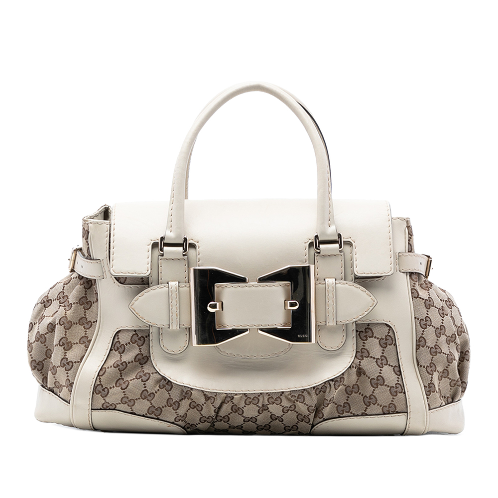 Pre-Loved Gucci GG Canvas and Leather Dialux Queen Tote